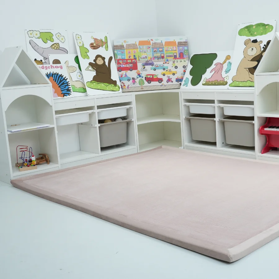 Stort blush babytaeppe fra BabyNordic