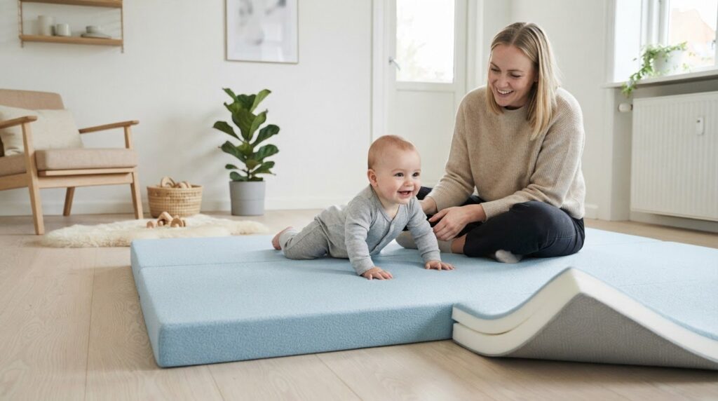 Stødabsorberende legetæppe: Den ultimative guide til tryg leg i 2026