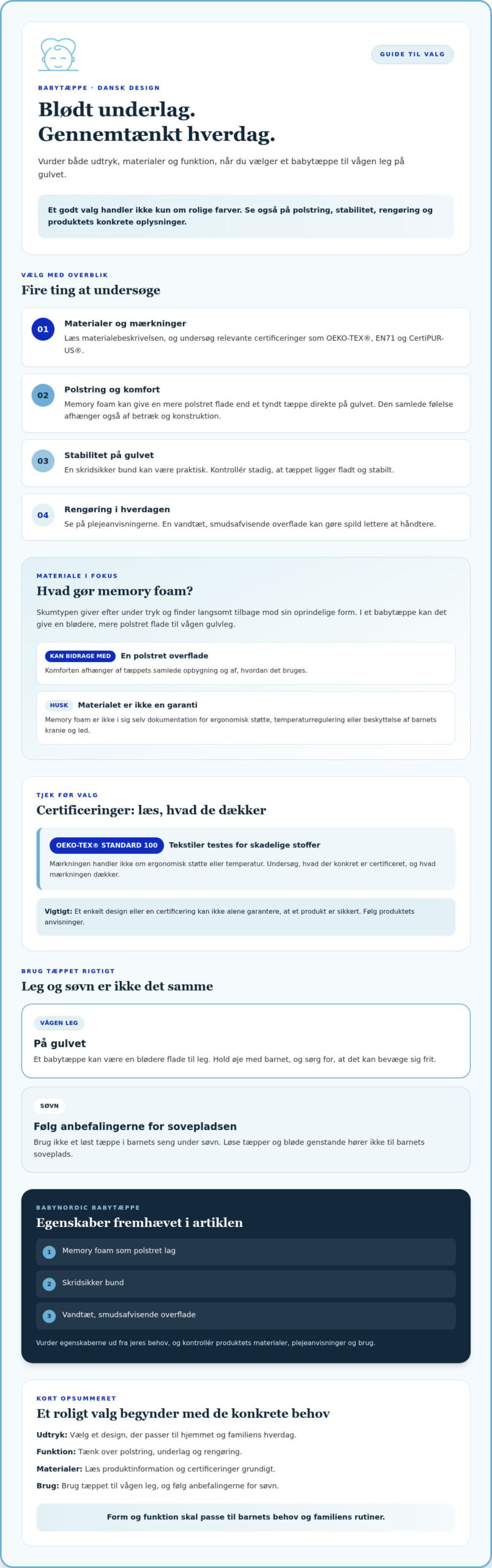 Babytæppe i dansk design: Den ultimative guide til komfort og sikkerhed (2026)